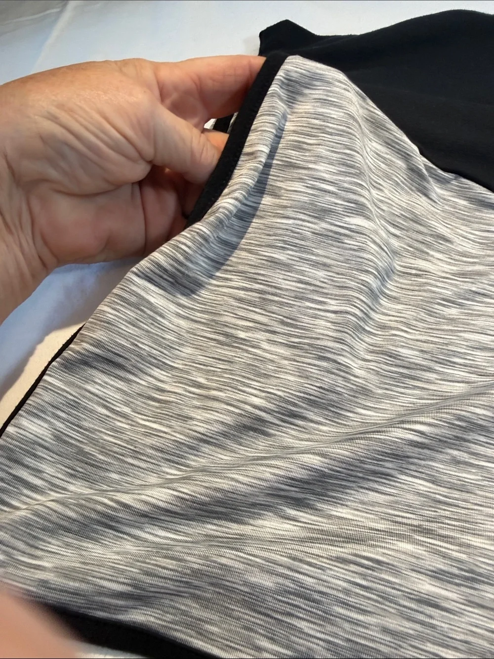 High-Waist Maternity Lounge Shorts in Black & Heather Gray